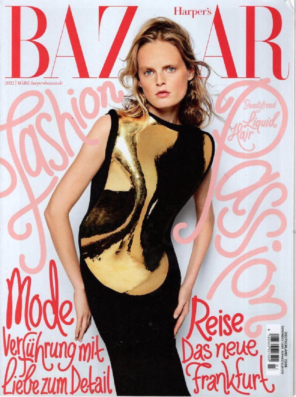 Harpers Bazaar Tijdschrift Duitsland 2022-03 – Hanne Gaby Odiele – Originele uitgave