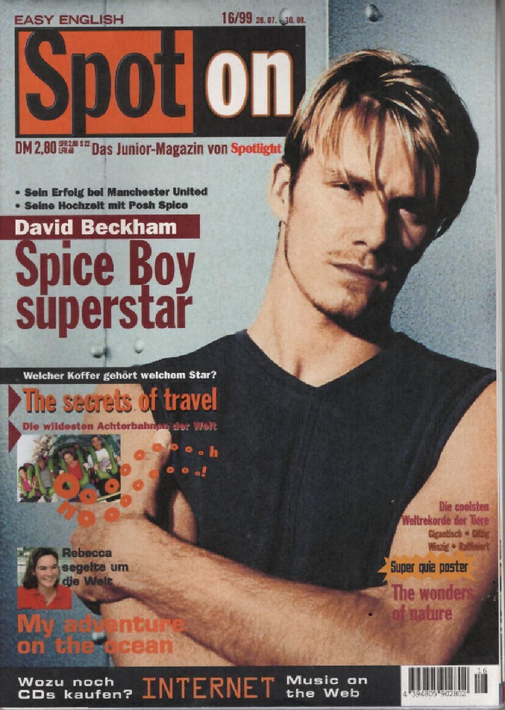 Spot On Magazine Allemagne 1999-16 – David Beckham – Édition originale