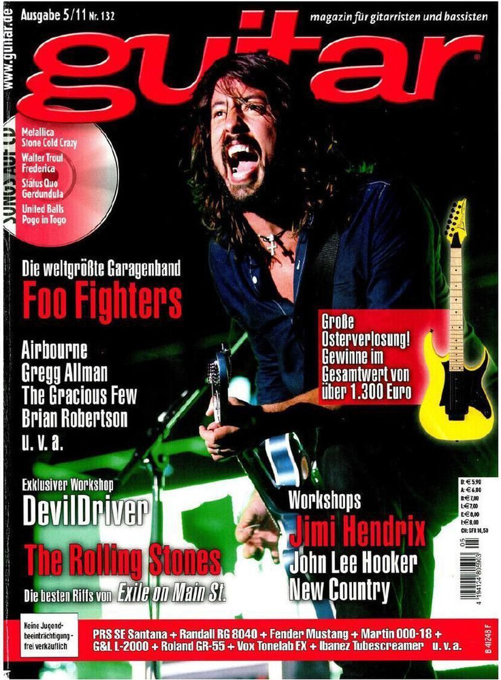 Guitar Magazin Deutschland 2011-05 Foo Fighters Jimi Hendrix