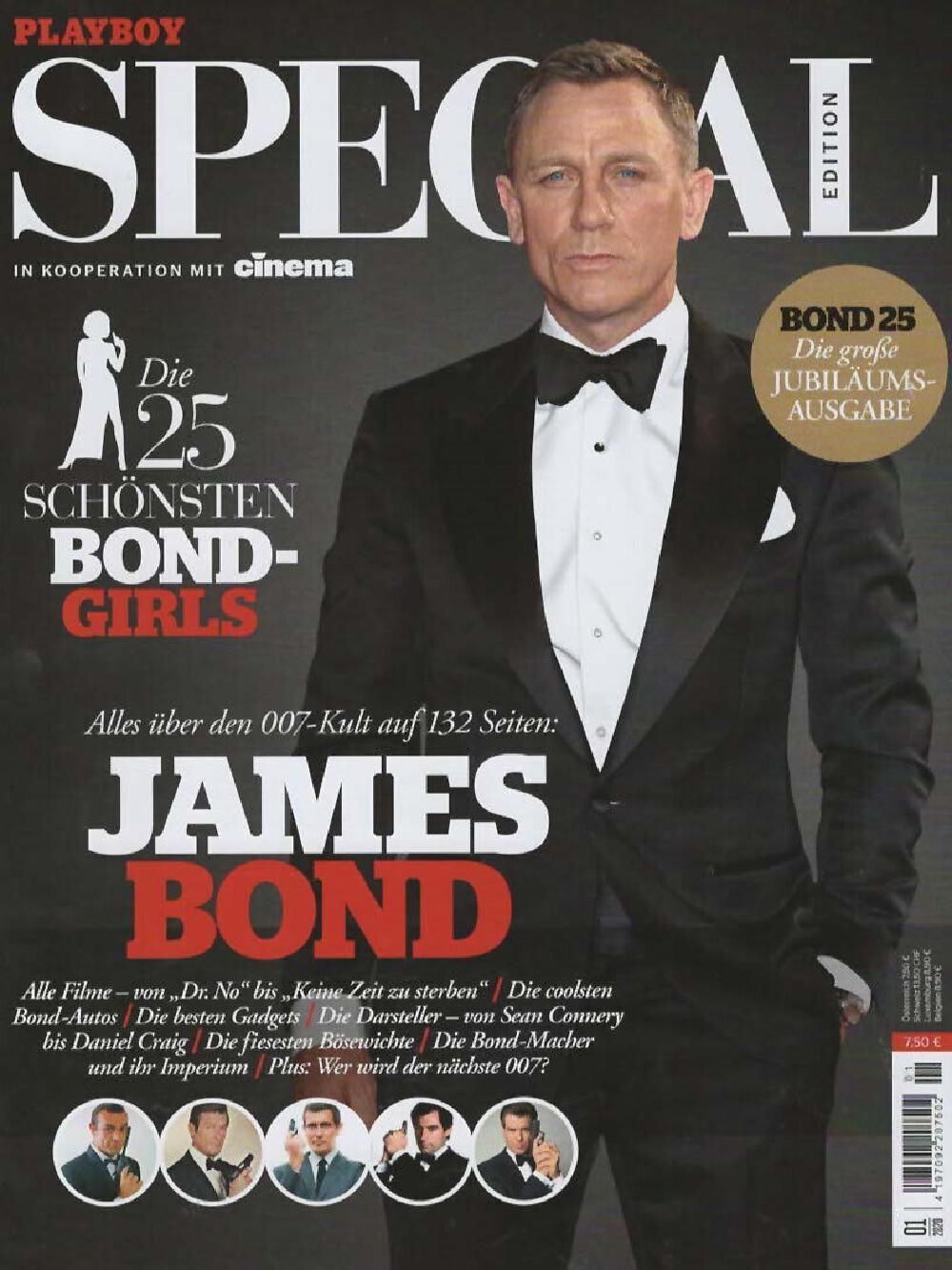 Playboy Spezial Magazin Deutschland 2020 James Bond Daniel Craig