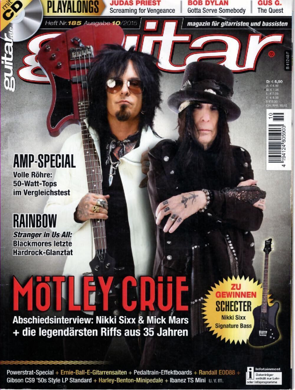 Guitar Magazin Deutschland 2015-10 Mötley Crüe Rainbow Judas Priest