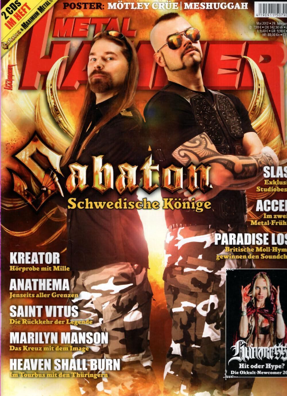 Metal Hammer Magazin Deutschland 2012-05 Sabaton Huntress Accept