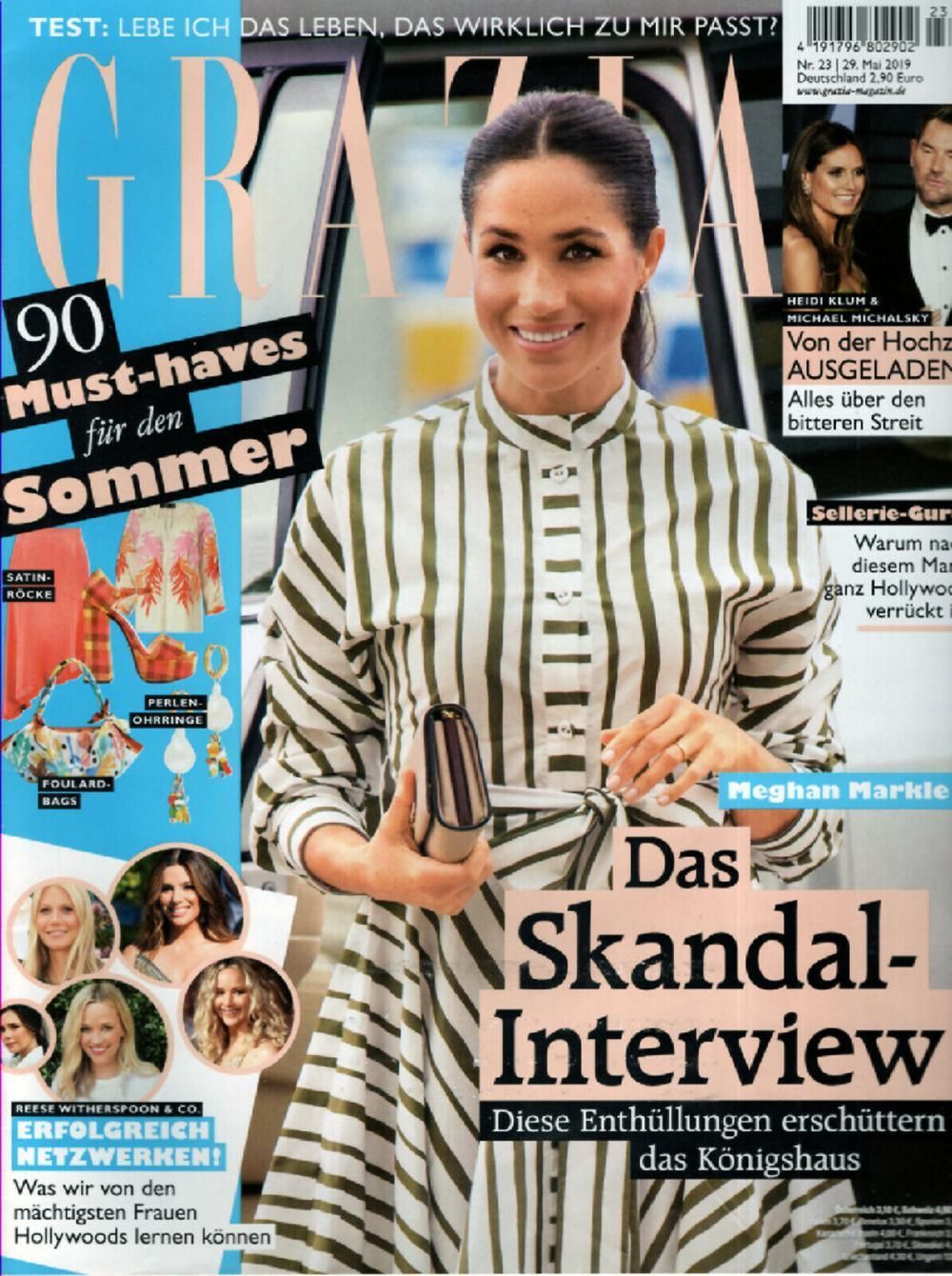 Grazia Magazin Deutschland 2019-23 Meghan Markle Heidi Klum