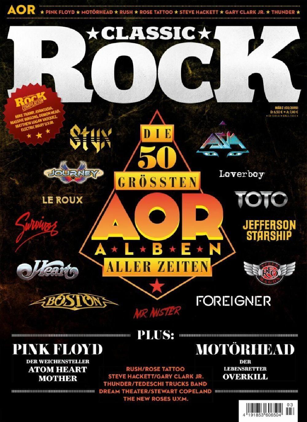 Classic Rock Magasin Tyskland 2019 #78 Boston Foreigner Toto Styx Loverboy Originaludgave