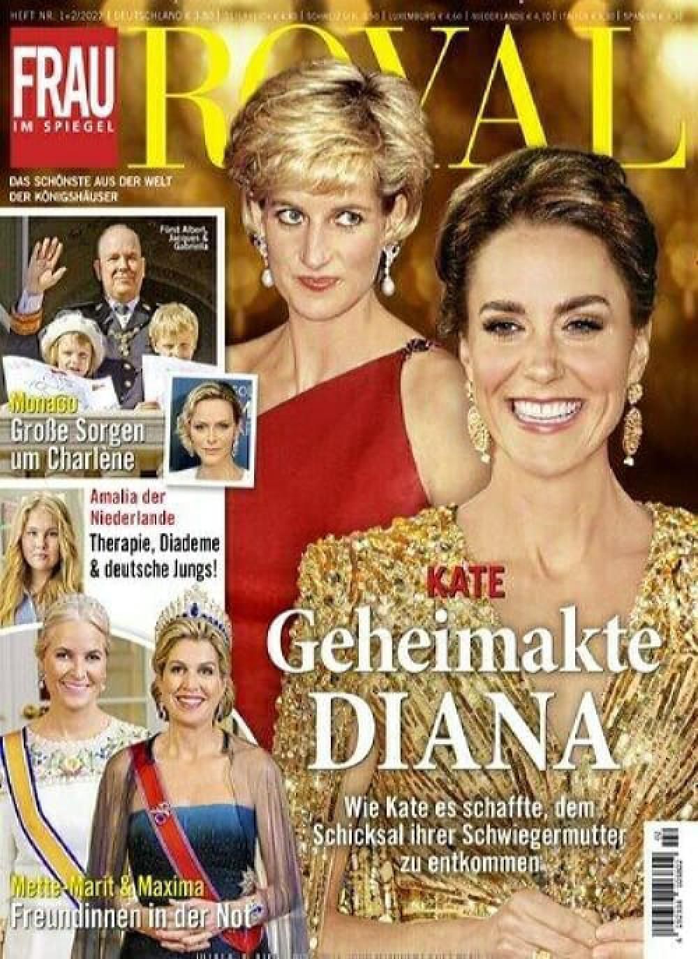 Frau Im Spiegel Royal Magazin Deutschland 2022-02 Kate Diana Mette-Marit Maxima