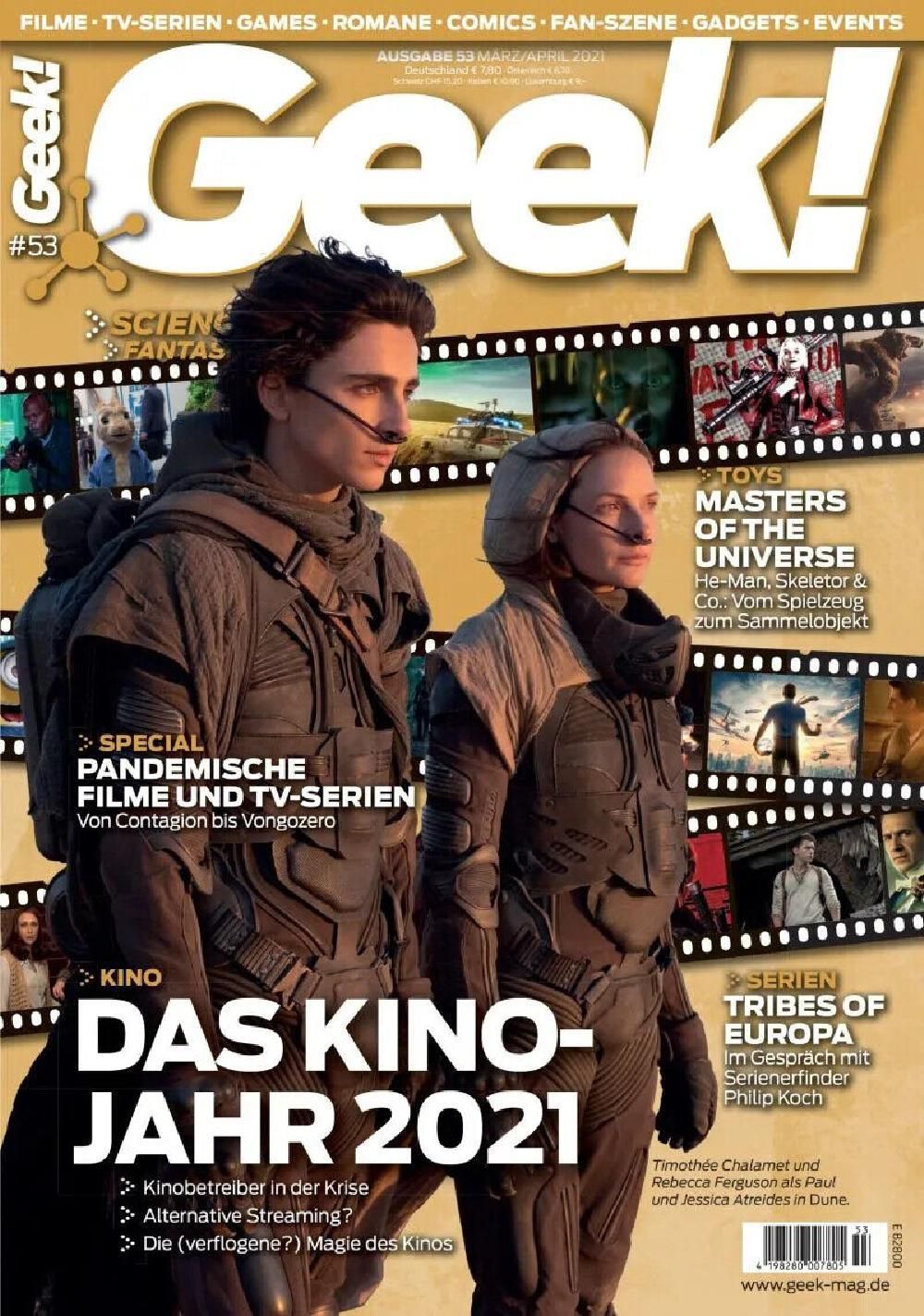 Geek Magazin Deutschland 2021 #53 Timothée Chalamet Rebecca Ferguson
