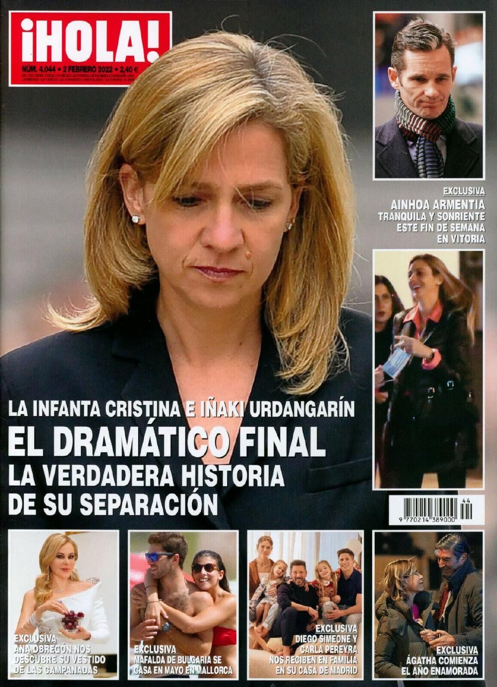 Hola Magazine Espagne 2022 #4044 Cristina Édition originale