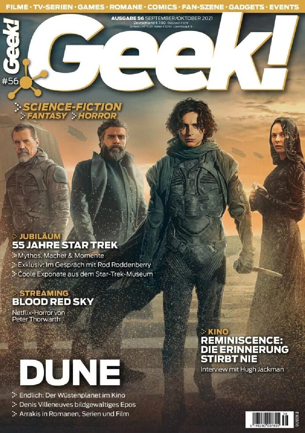 Geek Magazin Deutschland 2021 #56 Timothée Chalamet Rebecca Ferguson