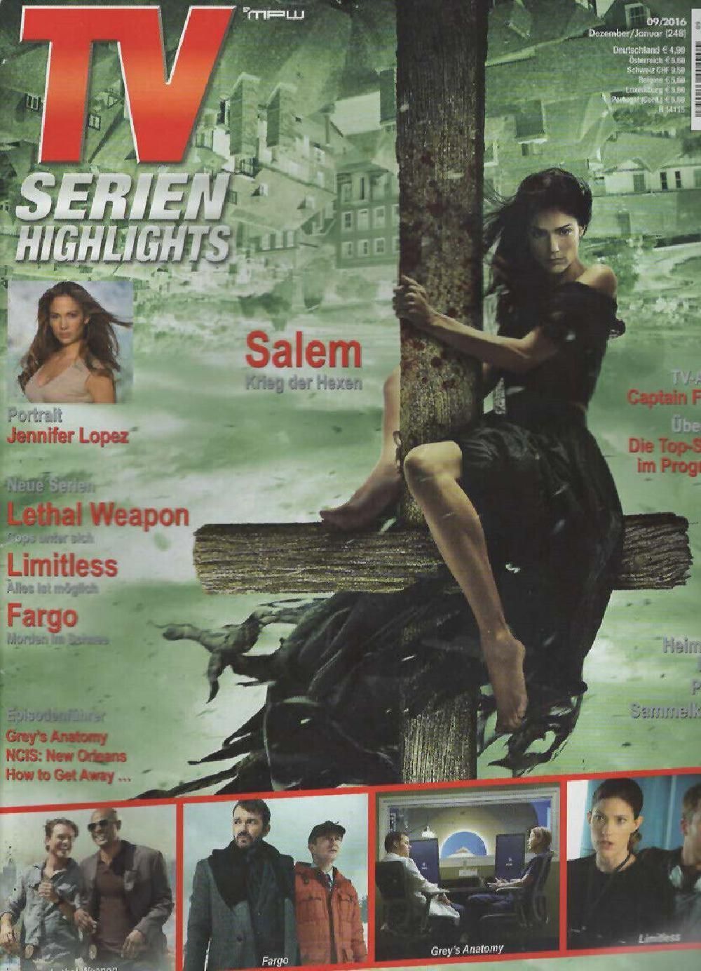 TV Serien Highlights Magazin Deutschland 2016 #248 Jennifer Lopez Janet Montgomery
