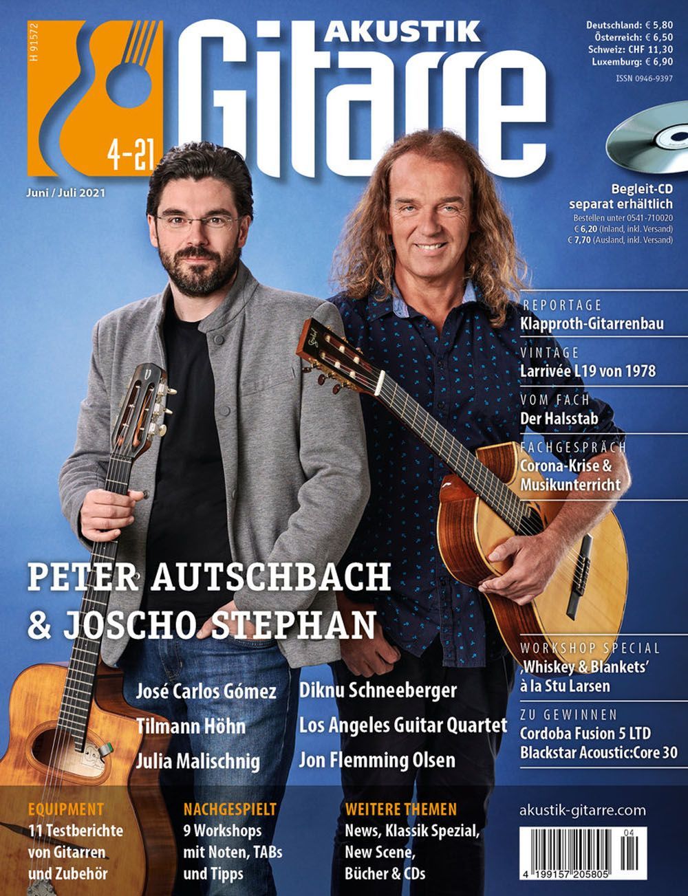 Akustik Gitarre Magazine Germany 2021-04 Peter Autschbach Joscho Stephan