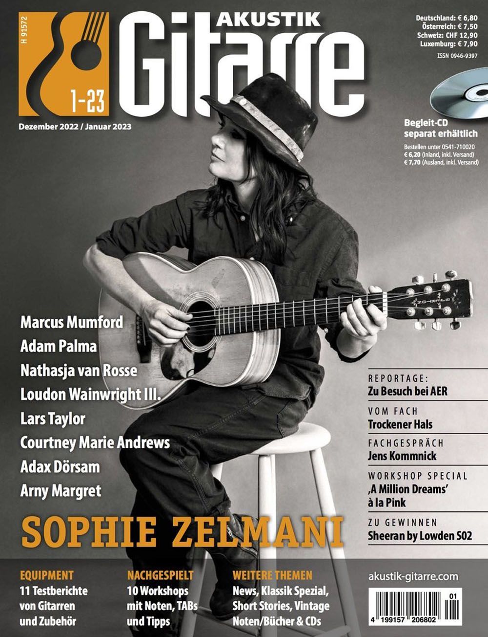 Akustik Gitarre Magasin Tyskland 2023-01 Sophie Zelmani Marcus Mumford Adam Palma