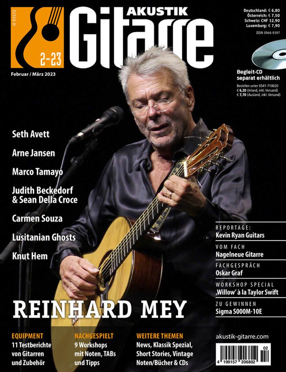 Akustik Gitarre Magasin Tyskland 2023-02 Reinhard Mey Carmen Souza Seth Avett