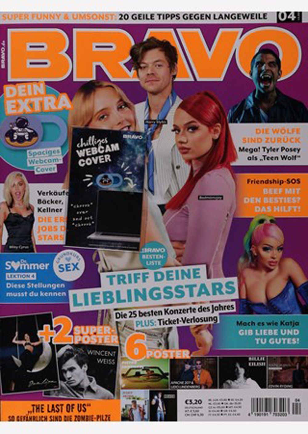 Bravo Magazin Deutschland 2023-04 Harry Styles Badmomzjay Tyler Posey Billie Eilish