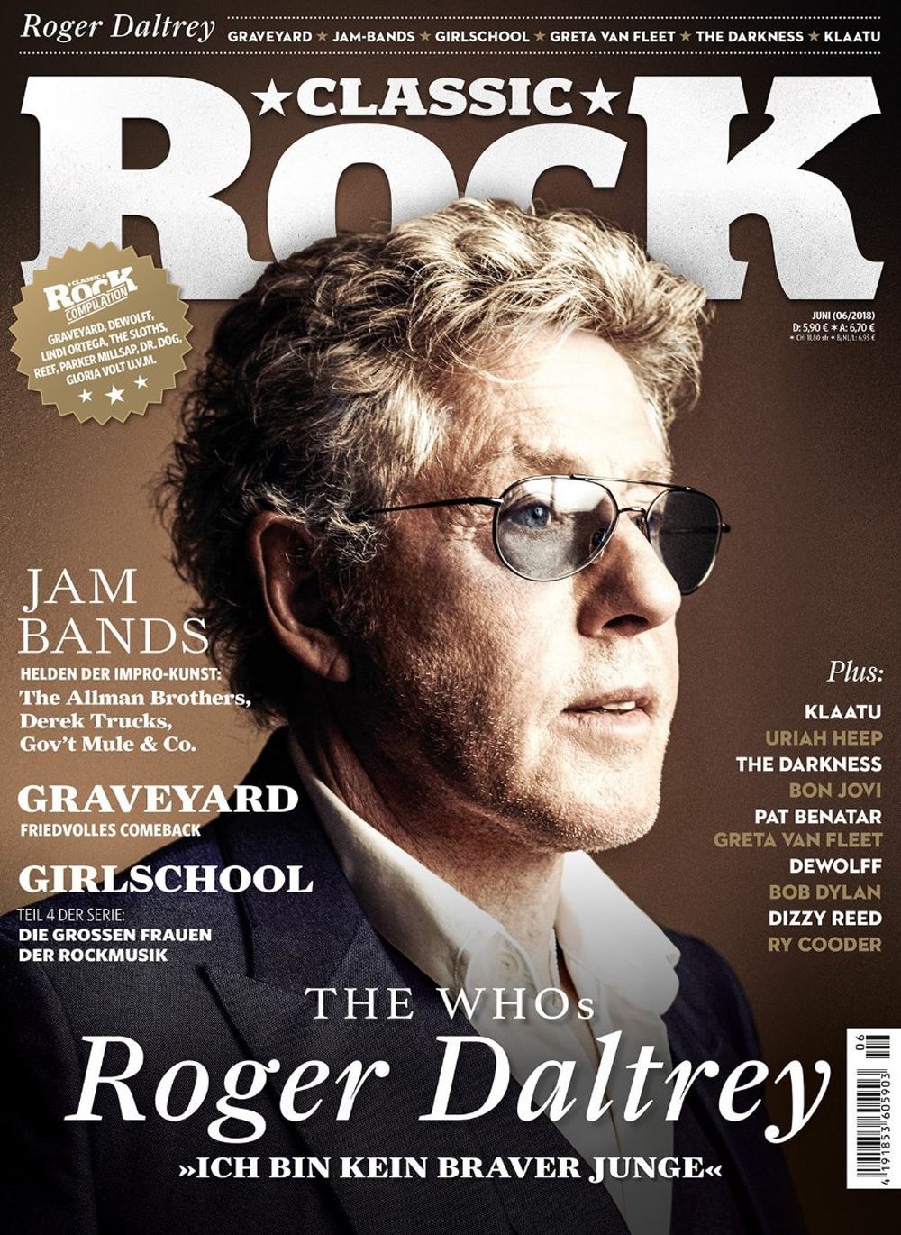 Classic Rock Magazin Deutschland 2018-06 Roger Daltrey Allman Brothers Derek Trucks Gov't Mule