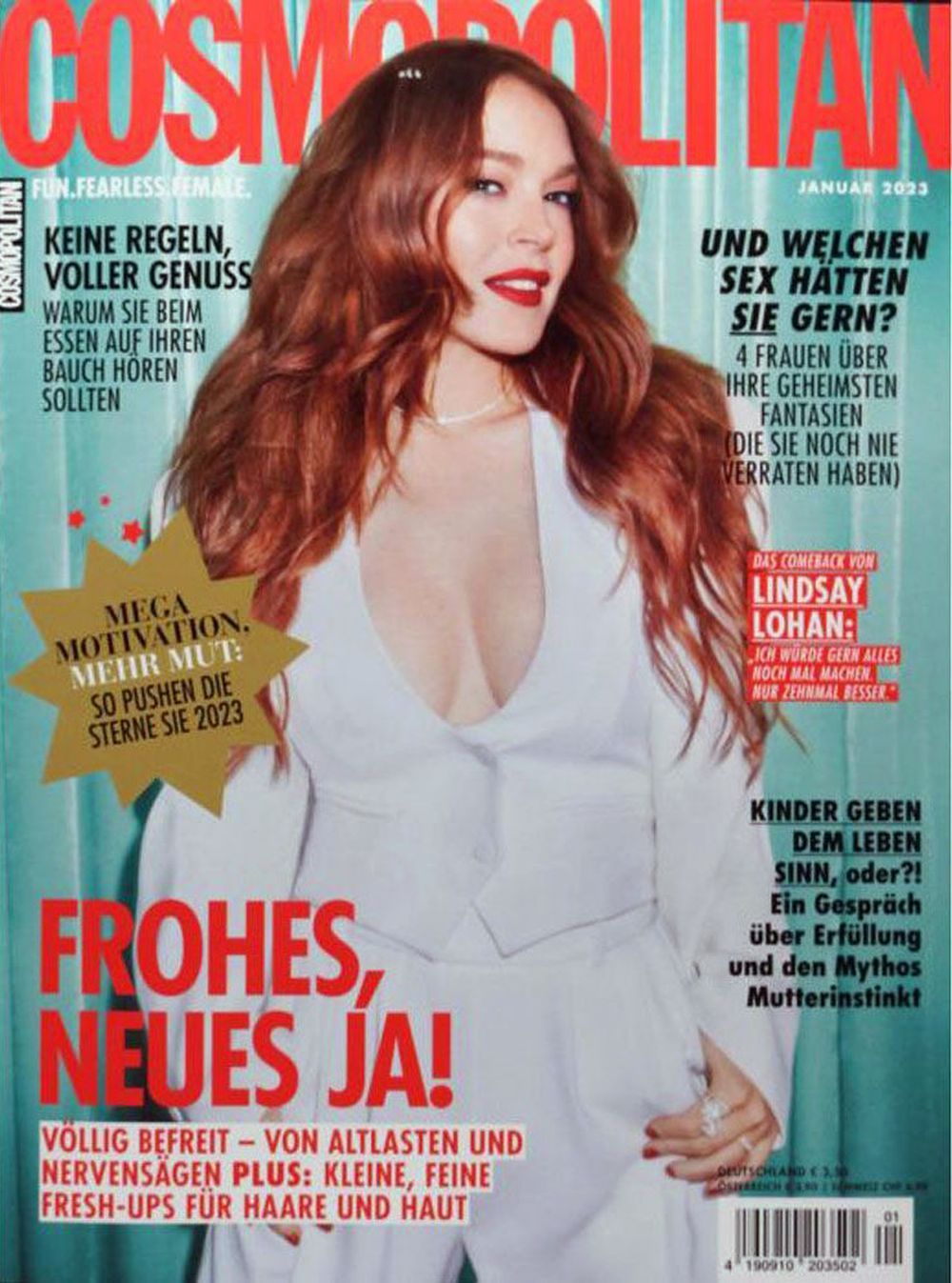 Cosmopolitan Lehti Saksa 2023-01 Lindsay Lohan Alkuperäinen painos