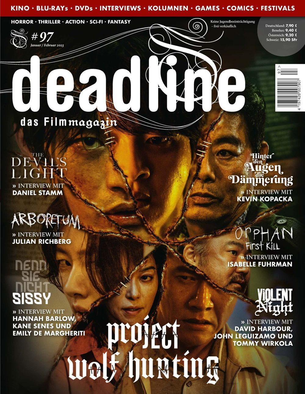 Deadline Magazin Deutschland 2023 #97 Project Wolf Hunting Arboretum Shotgun Wedding