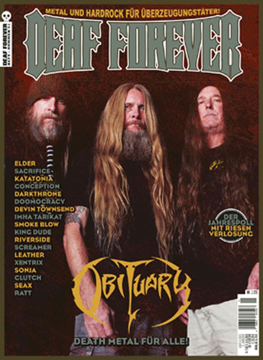 Deaf Forever Magazin Deutschland 2023-01 Obituary Katatonia Darkthrone Conception