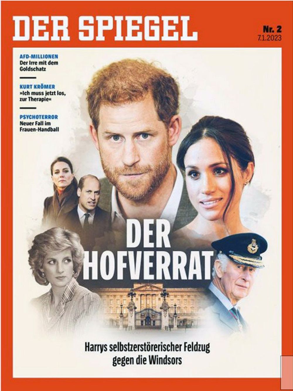 Der Spiegel Magazin Deutschland 2023-02 Harry Meghan Diana Charles