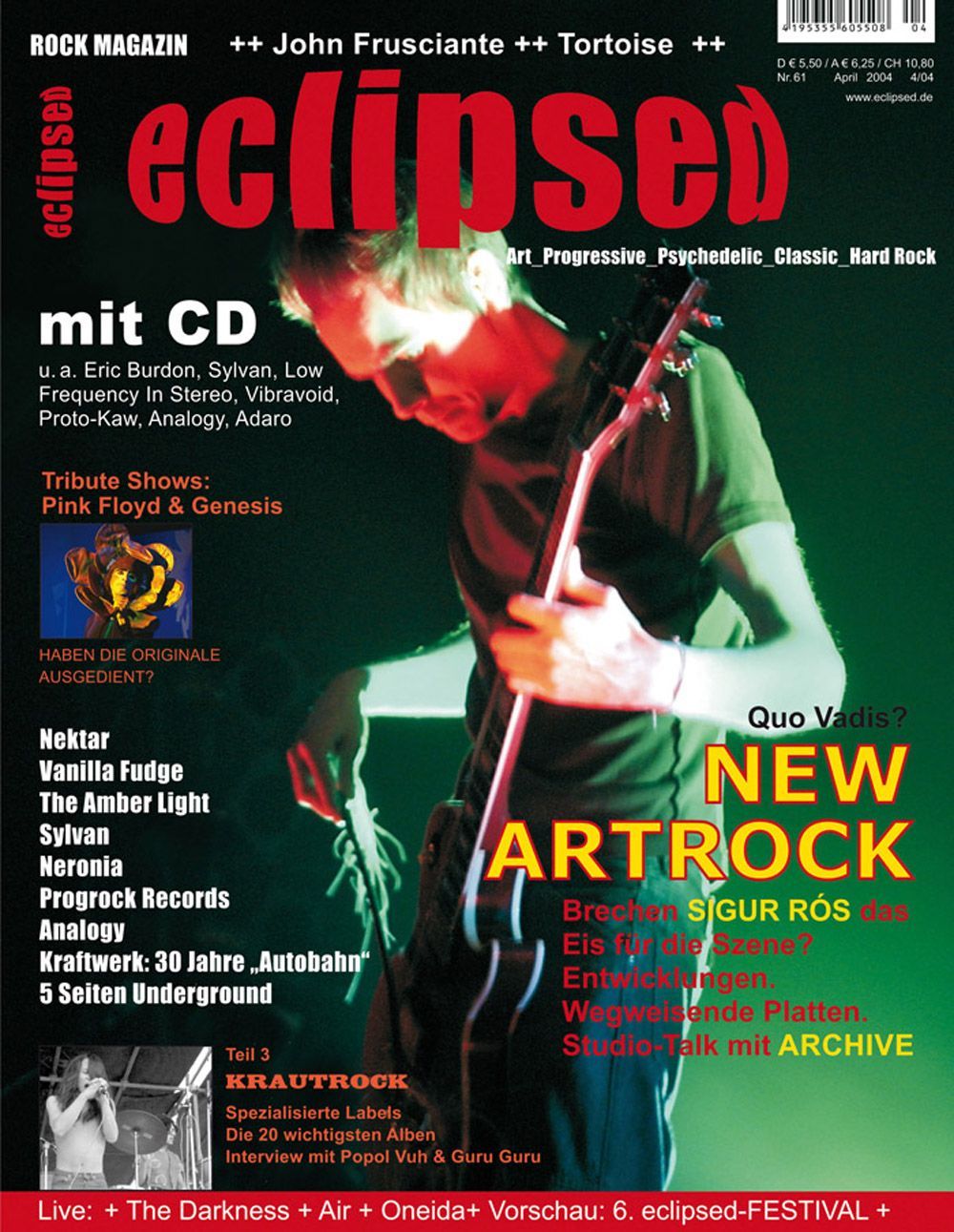 Eclipsed Magazine Allemagne 2004 #61 Sigur Rós Édition originale