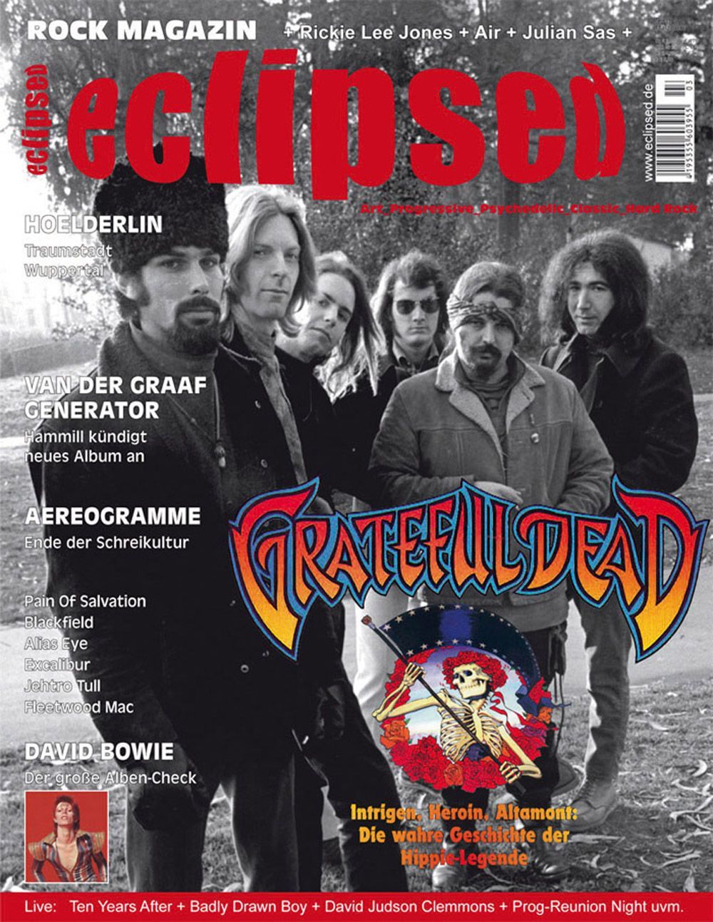Eclipsed Tijdschrift Duitsland 2007 #90 Grateful Dead David Bowie Hölderlin Originele uitgave