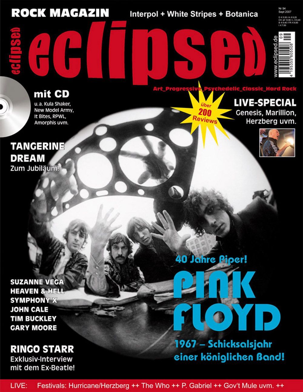 Eclipsed Magazin Deutschland 2007 #94 Pink Floyd Tangerine Dream Ringo Starr
