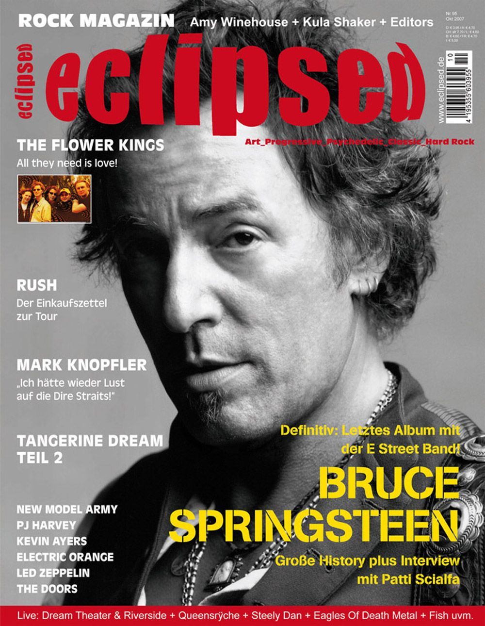 Eclipsed Tijdschrift Duitsland 2007 #95 Bruce Springsteen Flower Kings Mark Knopfler Originele uitgave