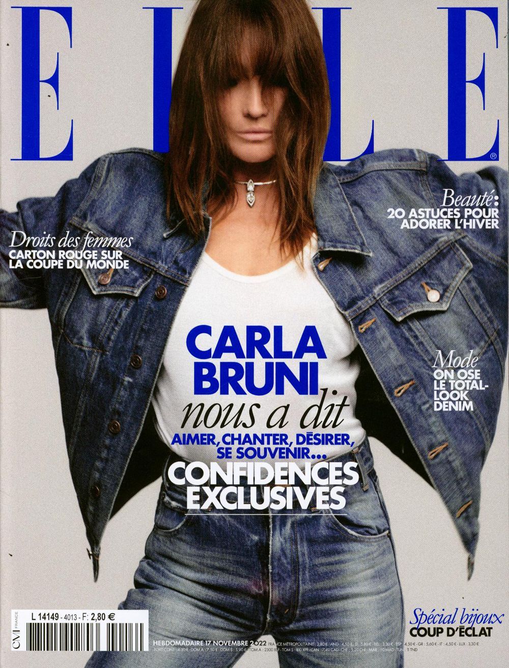 Elle Magazine France 2023 #4013 Carla Bruni Original Print Issue
