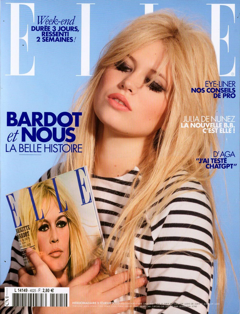 Elle Revista Francia 2023 #4025 Julia De Nunez Brigitte Bardot Edición original