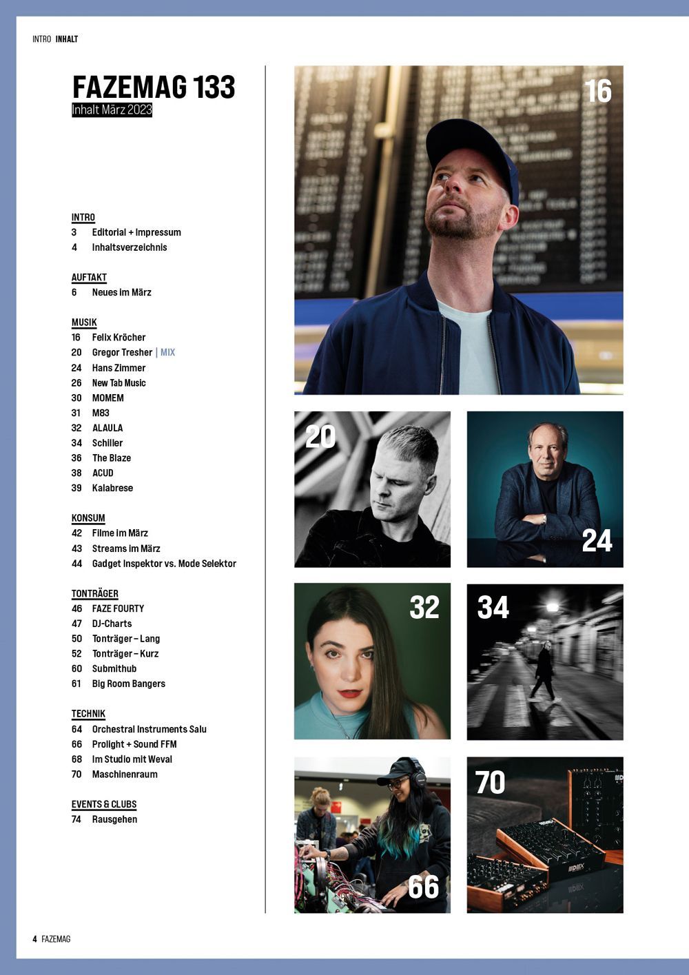 Faze Magazine Germany 2023 #133 Felix Kröcher Hans Zimmer The Blaze Original Print Issue