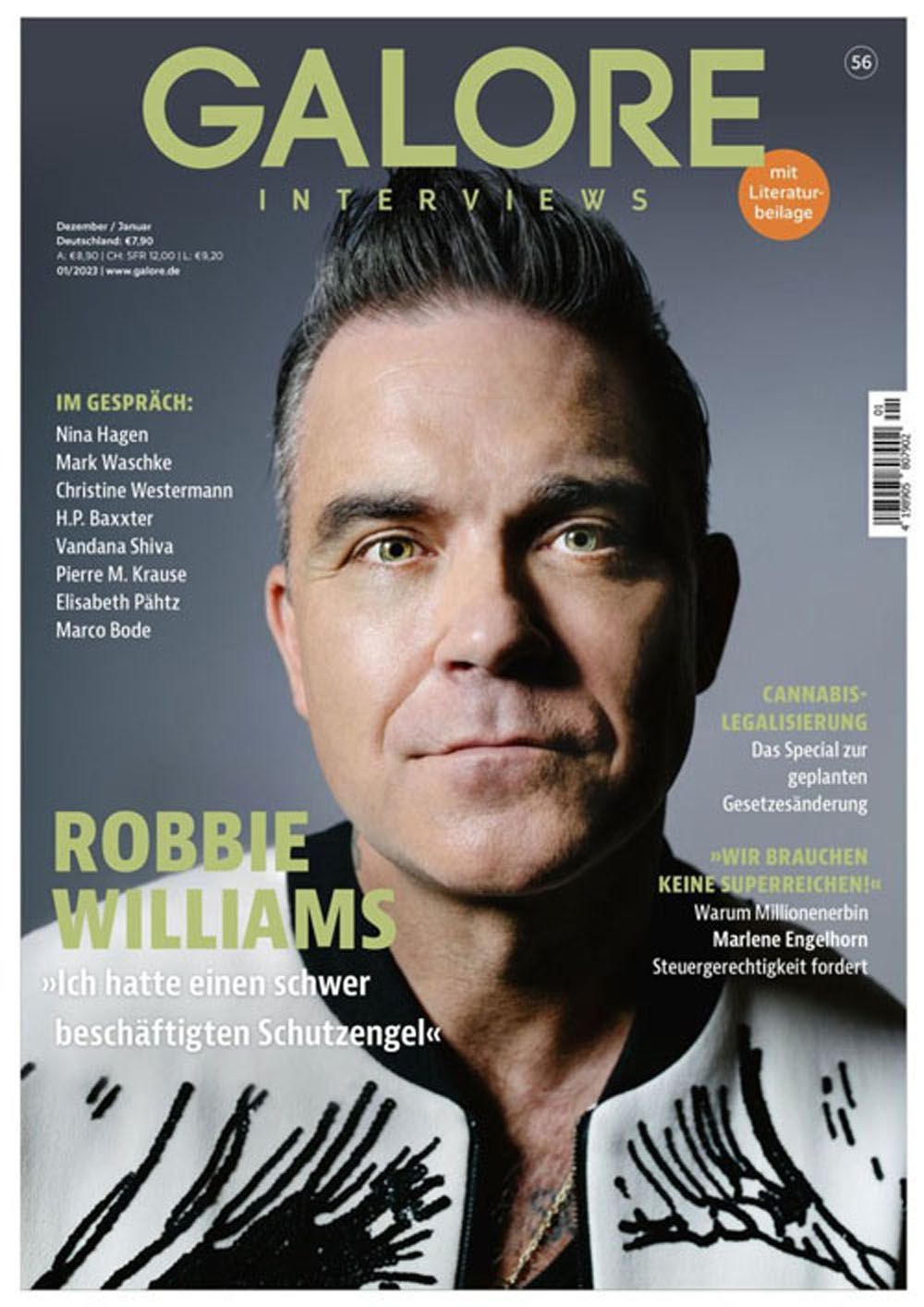 Galore Magazin Deutschland 2023 #56 Robbie Williams Nina Hagen H.P. Baxxter