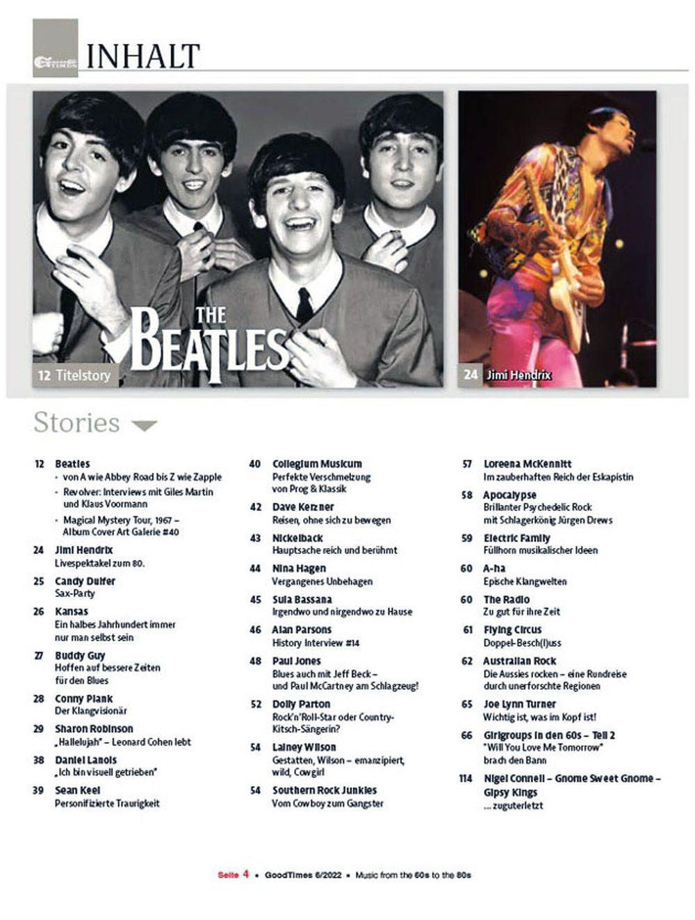 Good Times Magazin Deutschland 2022-06 Beatles Jimi Hendrix Candy Dulfer