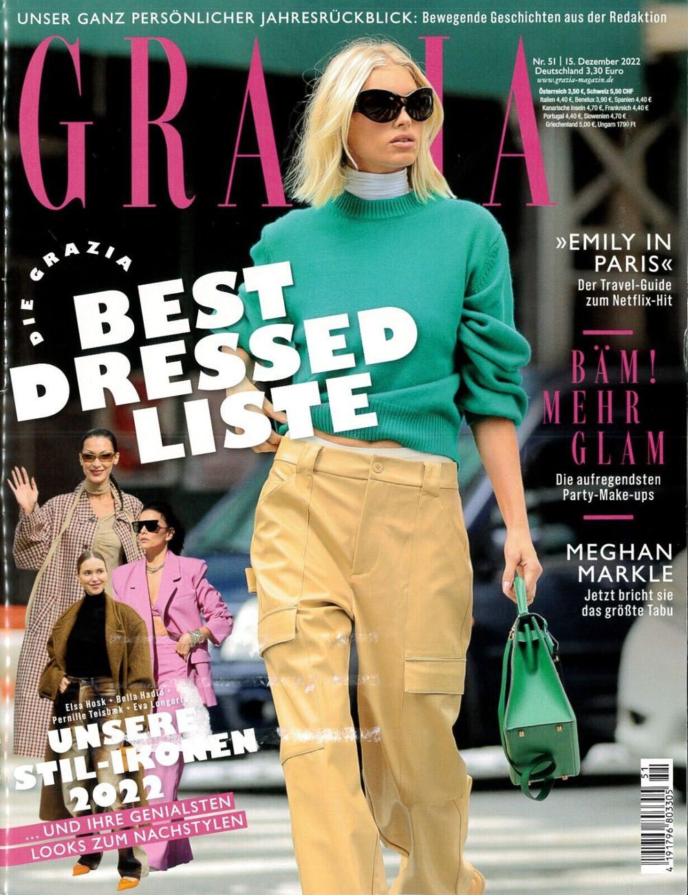 Grazia Magazin Deutschland 2022-51 Elsa Hosk Bella Hadid