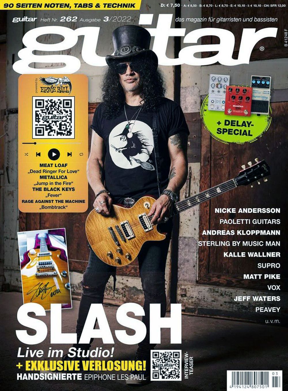 Guitar Magazine Germany 2022-03 Slash Matt Pike Nicke Andersson Jeff Waters Original Print Issue