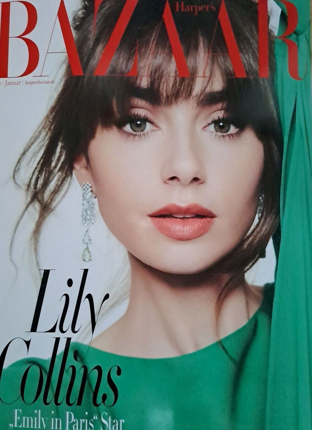 Harpers Bazaar Magasin Tyskland 2023-01 Lily Collins Edition Originaludgave