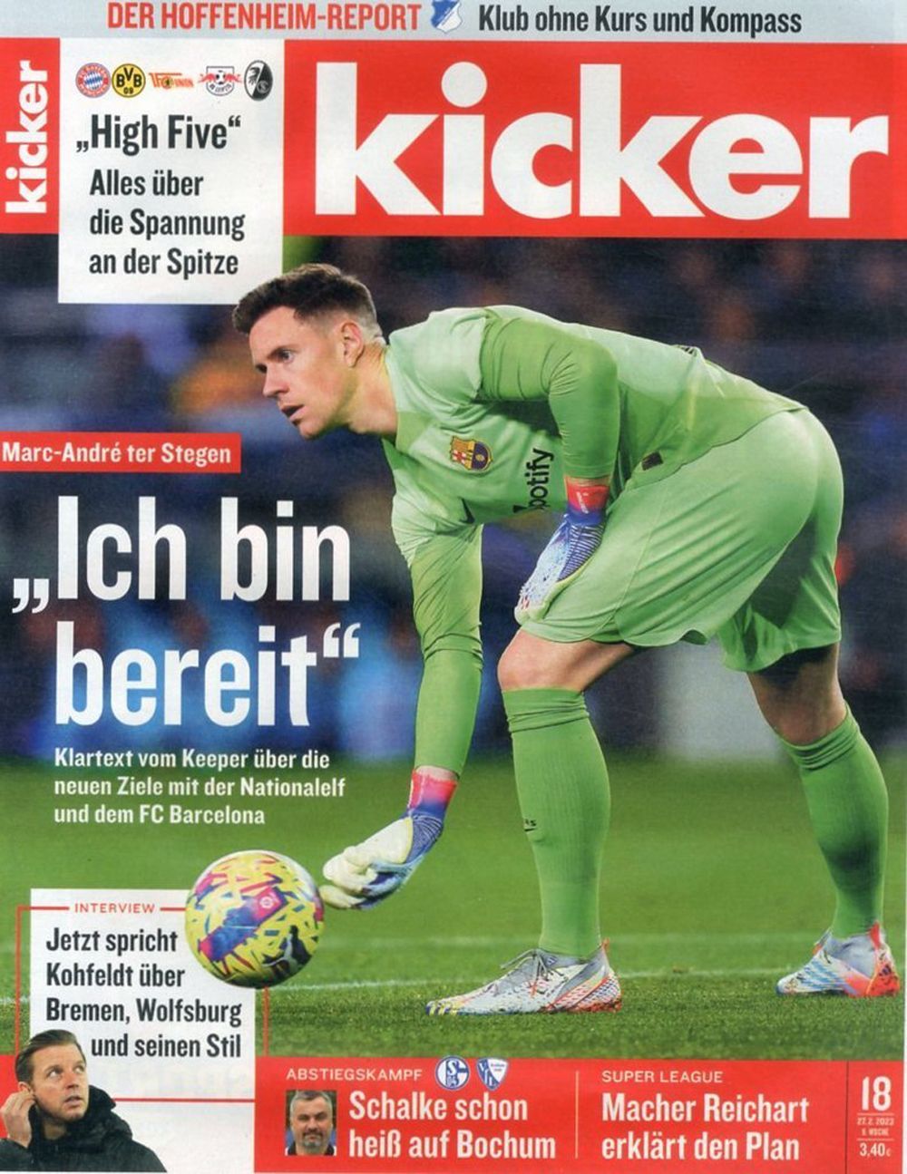 Kicker Lehti Saksa 2023 Marc-Andre Ter Stegen Alkuperäinen painos