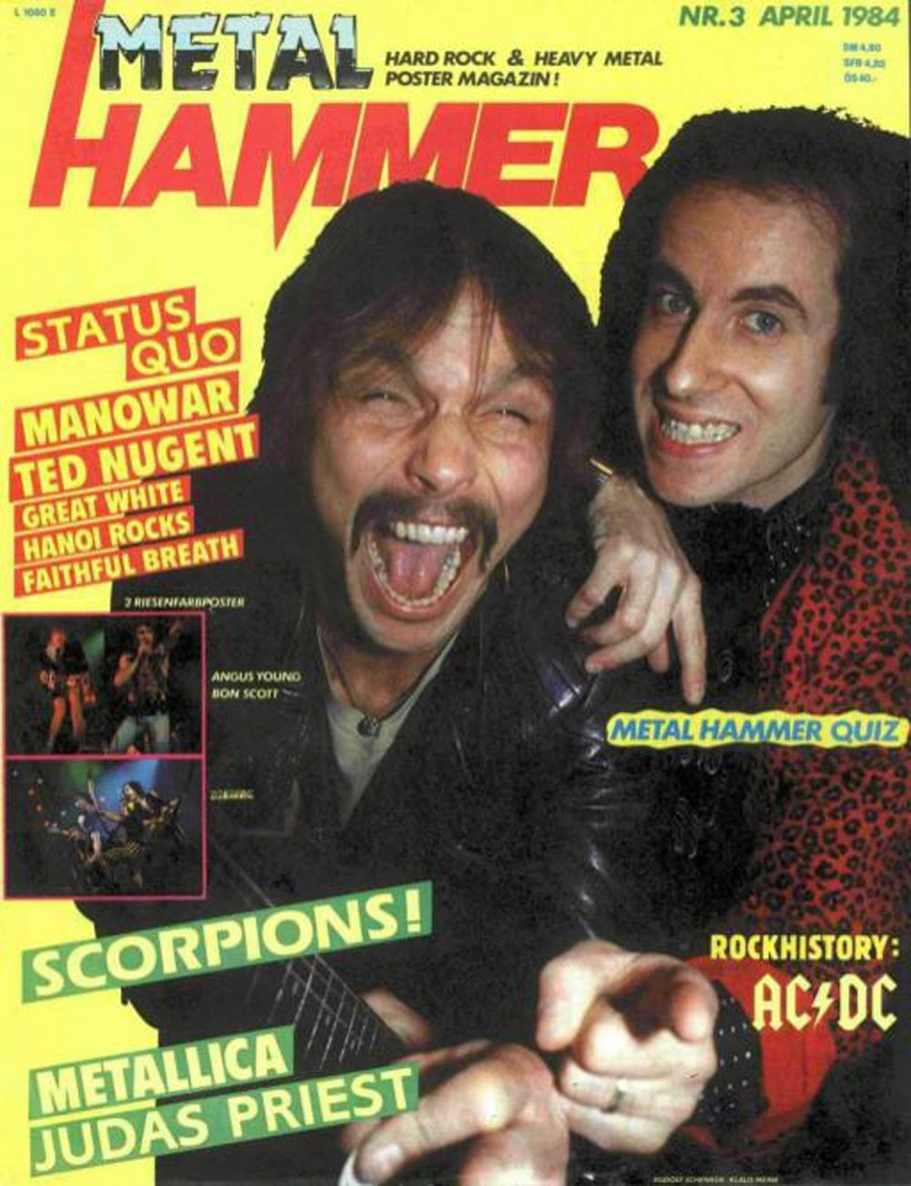 Metal Hammer Revista Alemanha 1984-03 Scorpions Metallica Judas Priest Edição original
