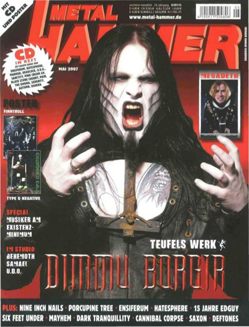 Metal Hammer Magazin Deutschland 2007-05 Dimmu Borgir Megadeth