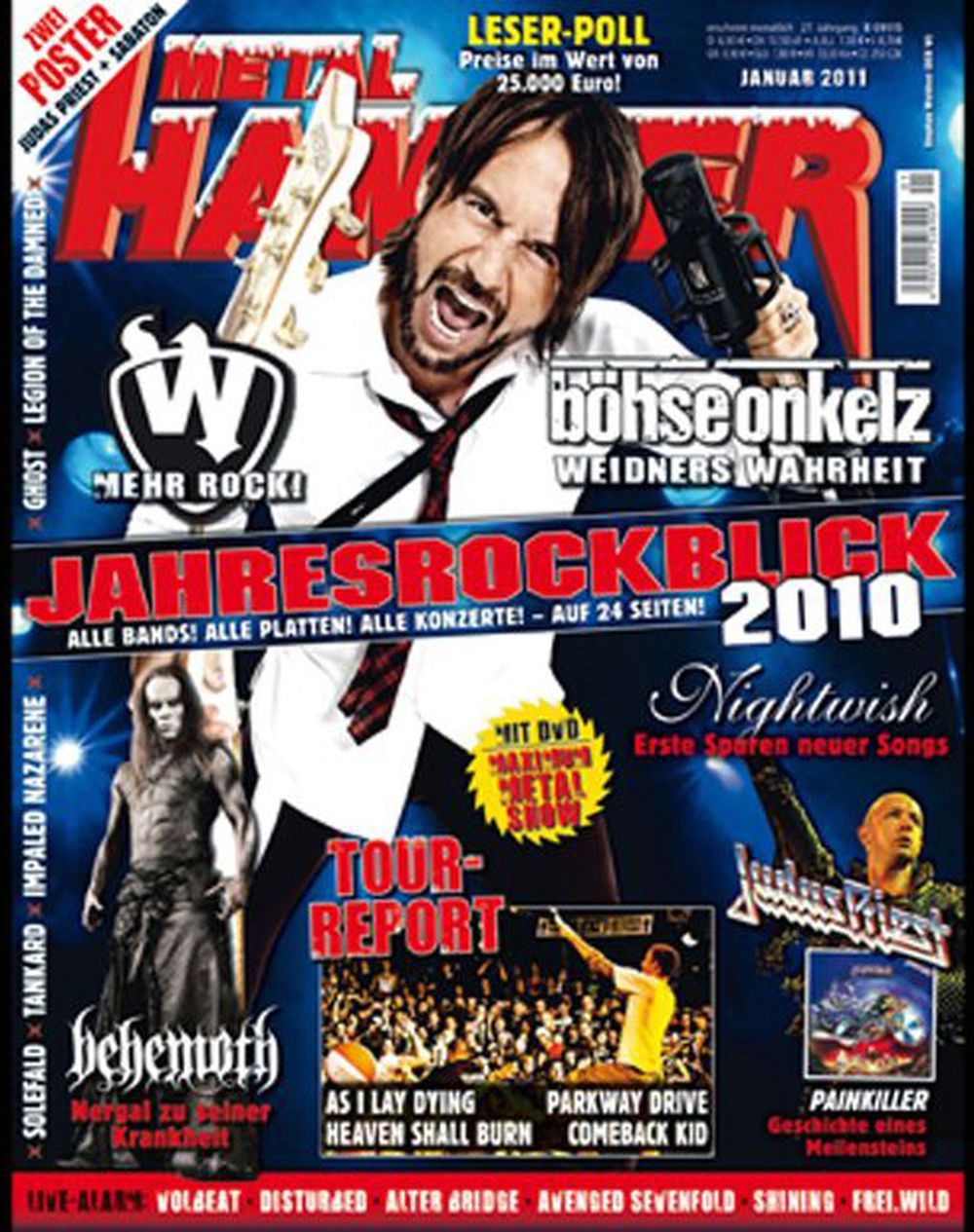 Metal Hammer Magasin Tyskland 2011-01 – Böhse Onkelz Judas Priest – Originaludgave