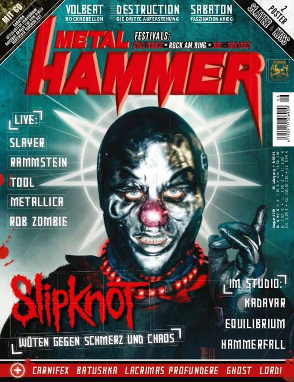 Metal Hammer Revista Alemania 2019-08 Slipknot Volbeat Sabaton Destruction