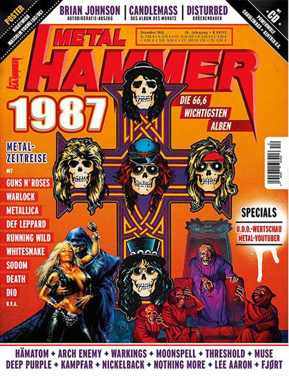 Metal Hammer Magazin Deutschland 2022-12 Guns N' Roses Warlock Metallica