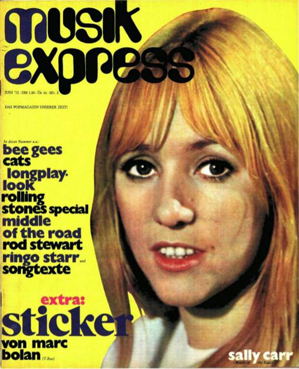 Musikexpress Revista Alemania 1972-06 Sally Carr Edición original