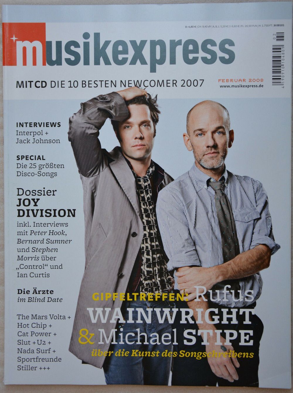 Musikexpress Magazin Deutschland 2008-02 Michael Stipe Rufus Wainwright