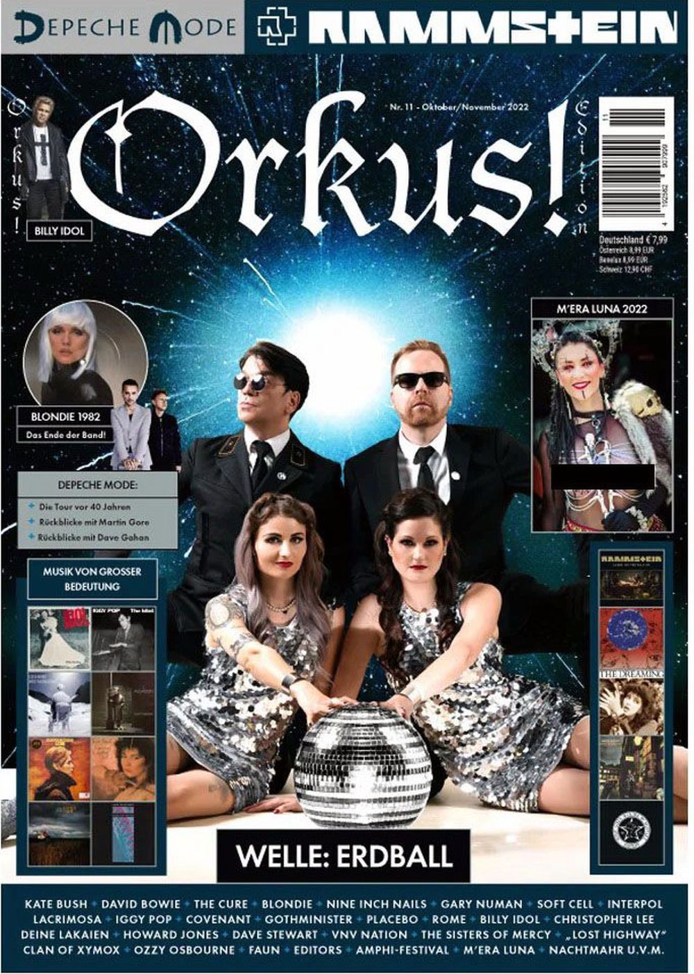 Orkus Magazin Deutschland 2022-10+11 Welle Erdball Depeche Mode Rammstein
