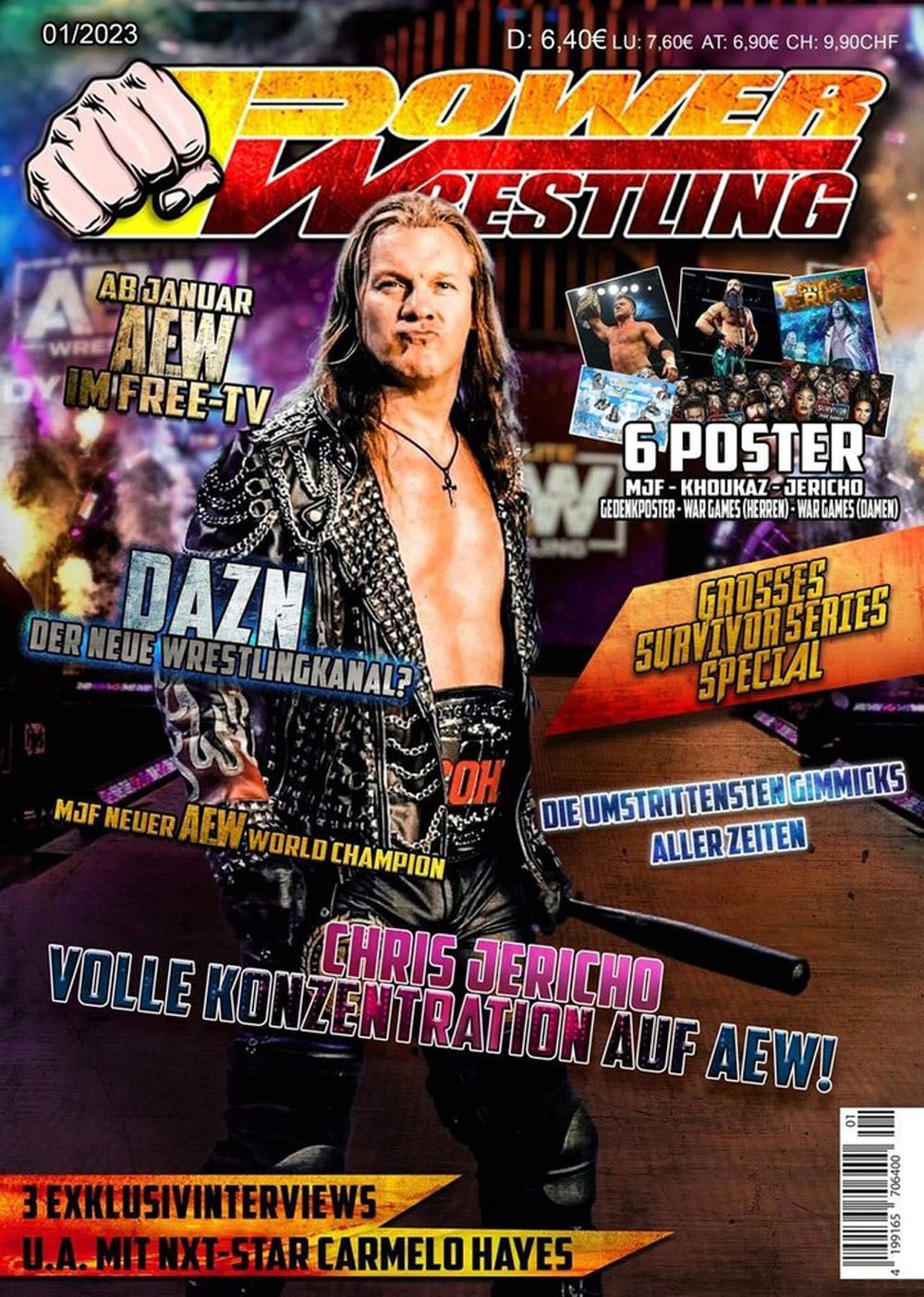 Power Wrestling Magazin Deutschland 2023-01 Chris Jericho Carmelo Hayes