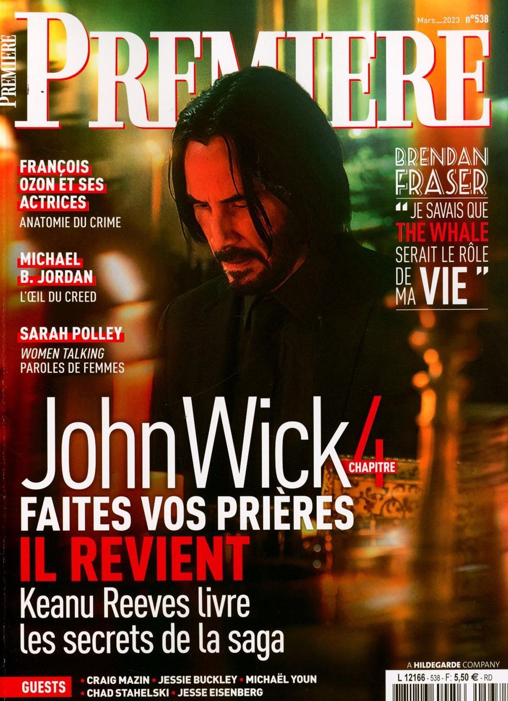 Premiere Revista Francia 2023 #538 Keanu Reeves John Wick Edición original