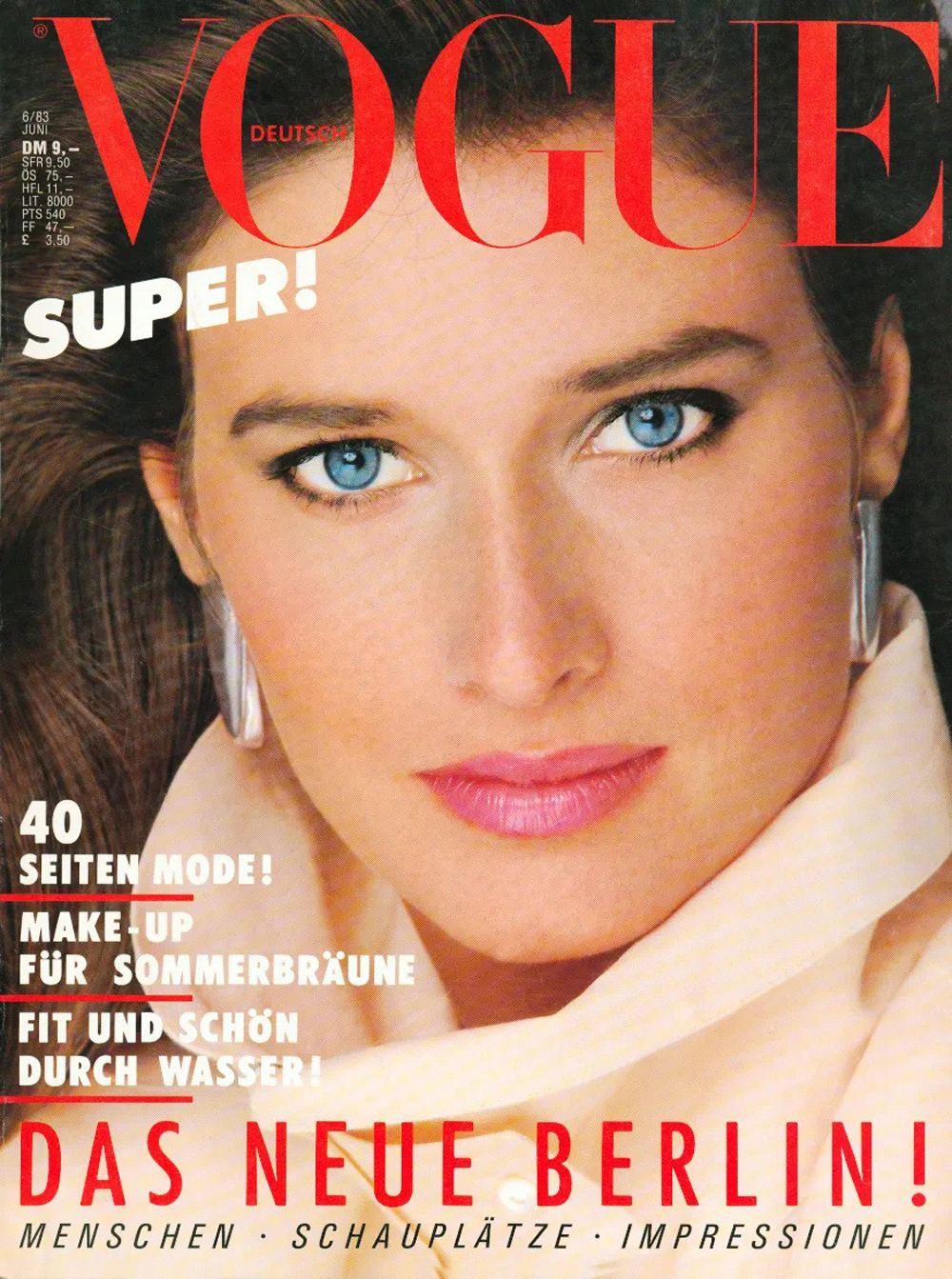 Vogue Revista Alemanha 1983-06 Rosemary McGrotha Edição original
