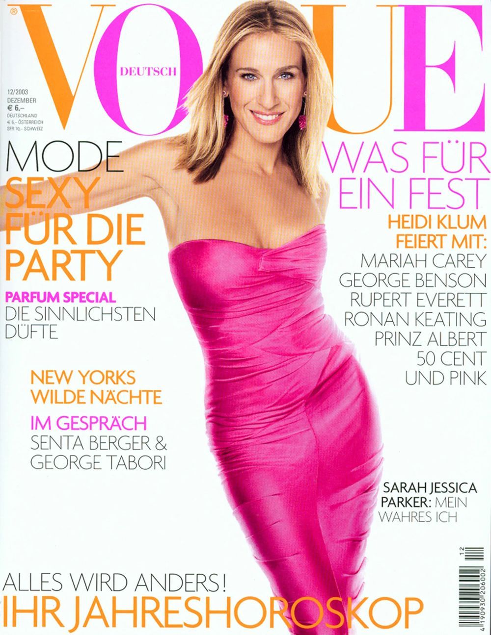 Vogue Magazine Allemagne 2003-12 Sarah Jessica Parker Édition originale