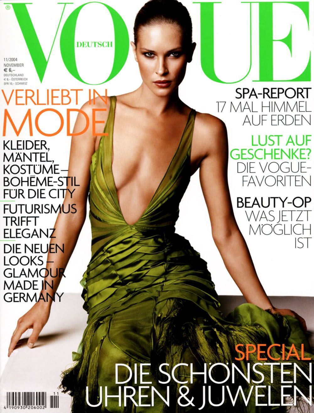 Vogue Lehti Saksa 2004-11 Erin Wasson Alkuperäinen painos