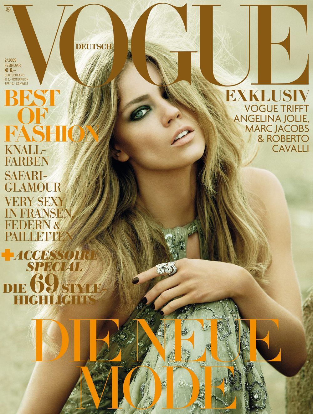 Vogue Magasin Tyskland 2009-02 Masha Novoselova Originaludgave