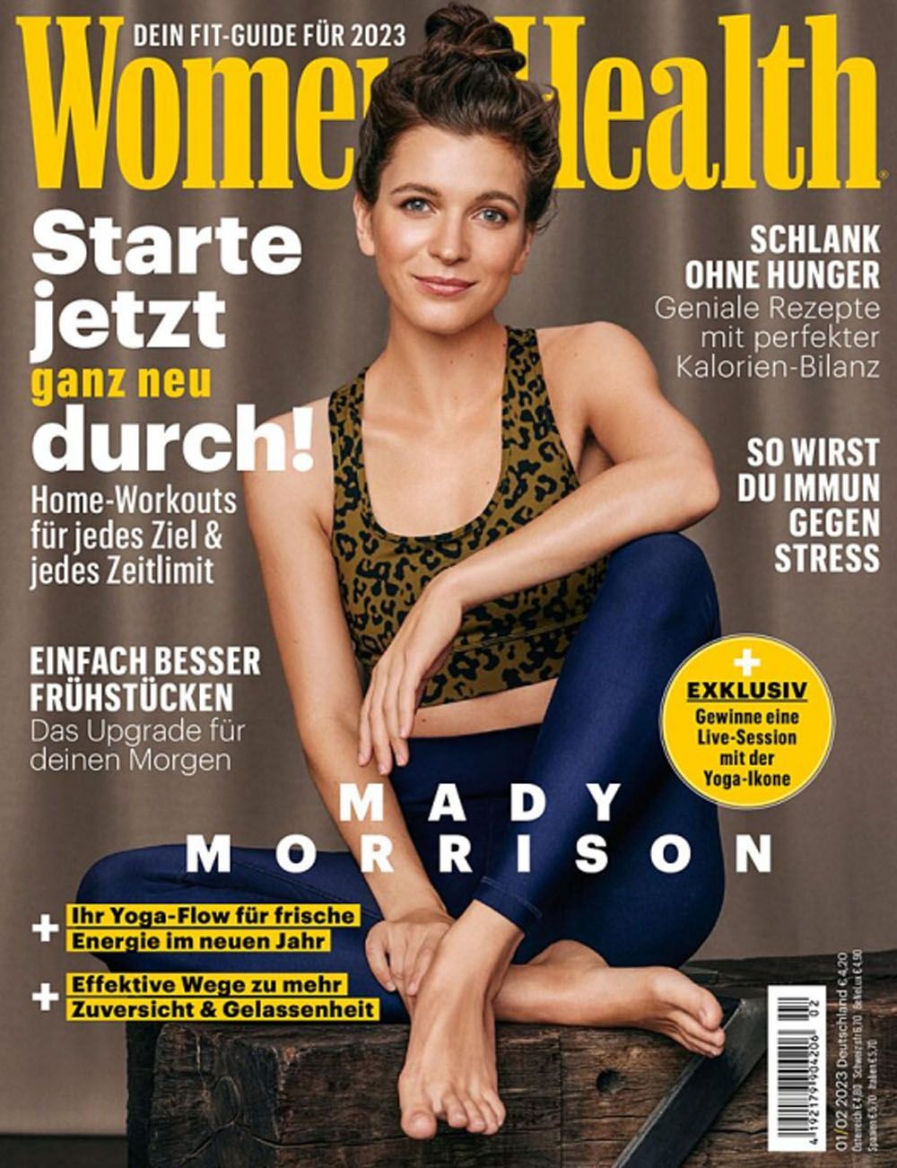 Womens Health Tijdschrift Duitsland 2023-01+02 Mady Morrison Originele uitgave